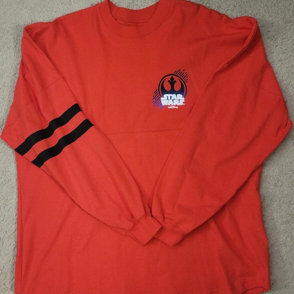 Star Wars Disney Jersey Red Long Sleeve Men's Shirt